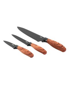 Oster Gunderson 3 Piece Black Stainless Steel Cutlery Set